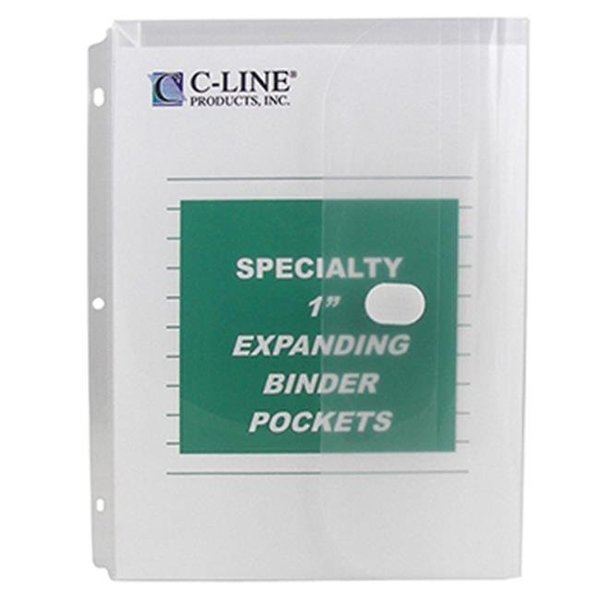 C-Line Products C-Line Products Inc CLI33747 Binder Pocket Cloth Tie Closure 10Pk Specialty Binderpocket Clear CLI33747